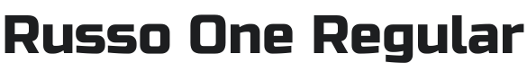 Russo One Font Preview