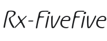 Rx-FiveFive Font Preview