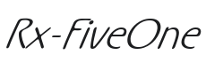 Rx-FiveOne Font Preview