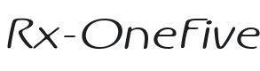 Rx-OneFive Font Preview