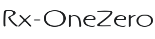 Rx-OneZero Font Preview