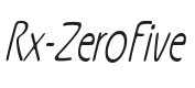 Rx-ZeroFive Font Preview