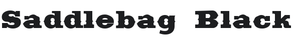 Saddlebag Font Preview