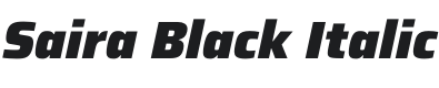 Saira Black Italic Font Preview