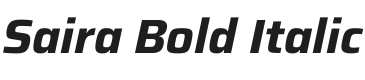 Saira Bold Italic Font Preview