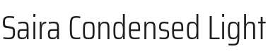 Saira Condensed Light Font Preview