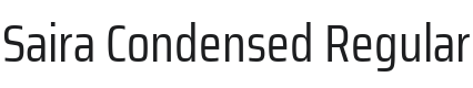 Saira Condensed Font Preview