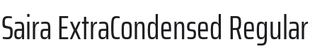 Saira Extra Condensed Font Preview