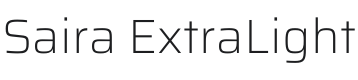 Saira ExtraLight Font Preview