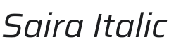Saira Italic Font Preview