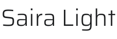 Saira Light Font Preview