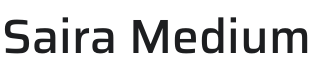 Saira Medium Font Preview