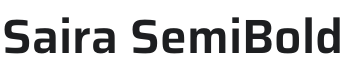 Saira SemiBold Font Preview