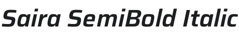 Saira SemiBold Italic Font Preview