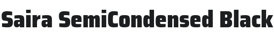 Saira SemiCondensed Black Font Preview