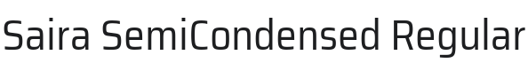 Saira Semi Condensed Font Preview
