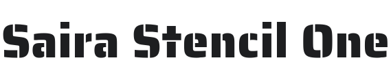 Saira Stencil One Font Preview
