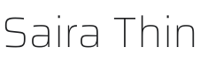 Saira Thin Font Preview