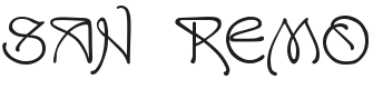 San Remo Font Preview