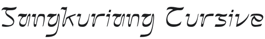 Sangkuriang Cursive Font Preview
