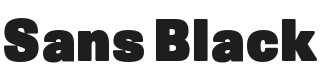 Sans Black Font Preview