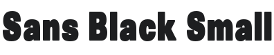 Sans Black Small Font Preview