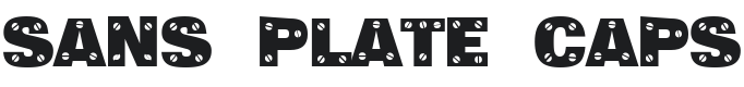 Sans Plate Caps Font Preview