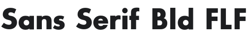Sans Serif Bld FLF Font Preview