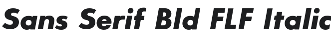Sans Serif Bld FLF Italic Font Preview
