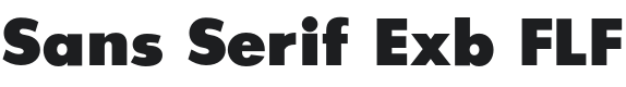 Sans Serif Exb FLF Font Preview