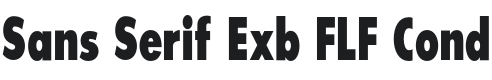 Sans Serif Exb FLF Cond Font Preview