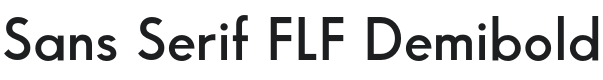 Sans Serif FLF Demibold Font Preview