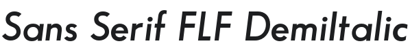 Sans Serif FLF DemiItalic Font Preview