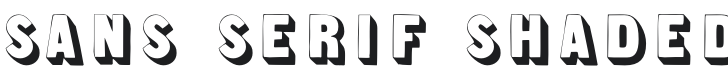 Sans Serif Shaded Font Preview