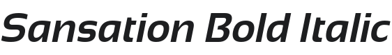 Sansation Bold Italic Font Preview