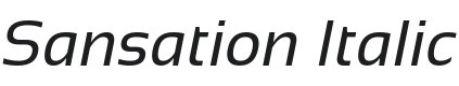 Sansation Italic Font Preview
