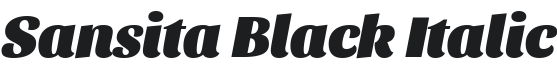 Sansita Black Italic Font Preview