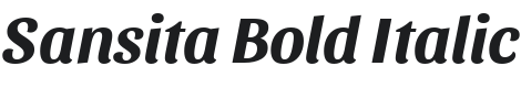Sansita Bold Italic Font Preview