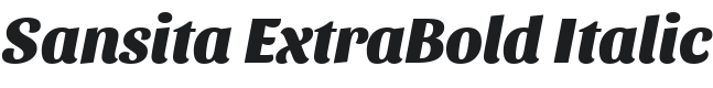 Sansita ExtraBold Italic Font Preview