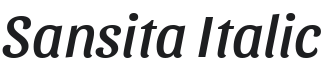Sansita Italic Font Preview