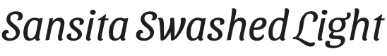 Sansita Swashed Light Font Preview