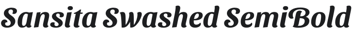 Sansita Swashed SemiBold Font Preview