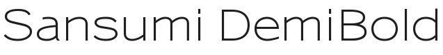 Sansumi-DemiBold Font Preview