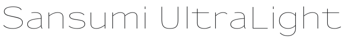 Sansumi-UltraLight Font Preview