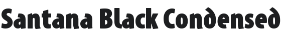 Santana Black Condensed Font Preview