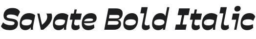 Savate Bold Italic Font Preview
