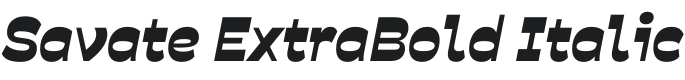 Savate ExtraBold Italic Font Preview