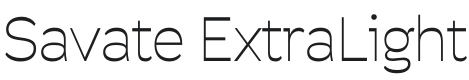 Savate ExtraLight Font Preview