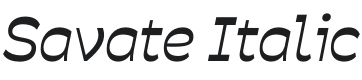 Savate Italic Font Preview