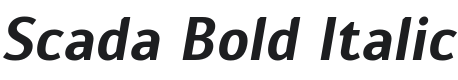 Scada Bold Italic Font Preview